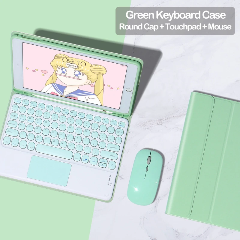 

Чехол с магнитной клавиатурой для iPad 2020, чехол с Bluetooth, клавиатурой, мышью, планшетом, чехол для iPad Air 1, 2, 3, 4 Pro, 11, 12,9, 10,5, 10,2, 9,7 дюйма