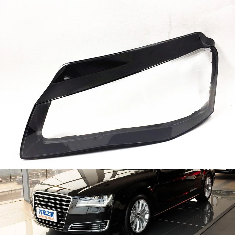 Driver Side Для Audi A8 2011 2012 2013 Прозрачный автомобильный налобный фонарь с прозрачными линзами, передняя крышка для авто - Цвет: Driver Side