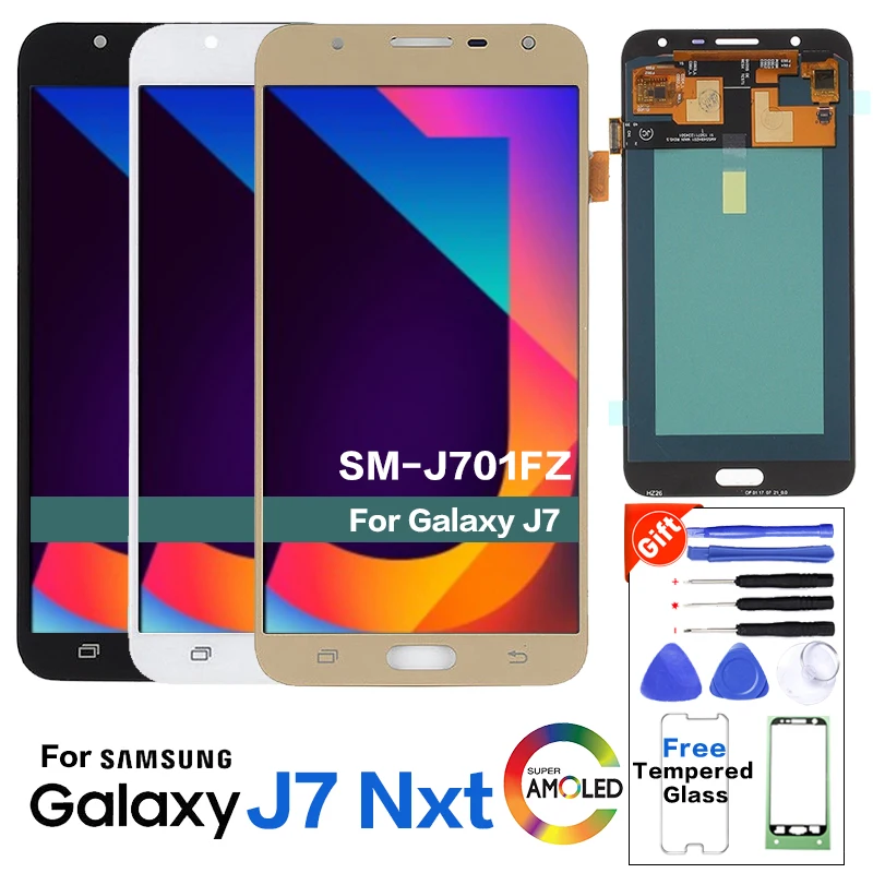 ЖК дисплей Super AMOLED для Samsung Galaxy J7 neo J701 J701F J701M J701MT с сенсорным экраном в сборе 100%