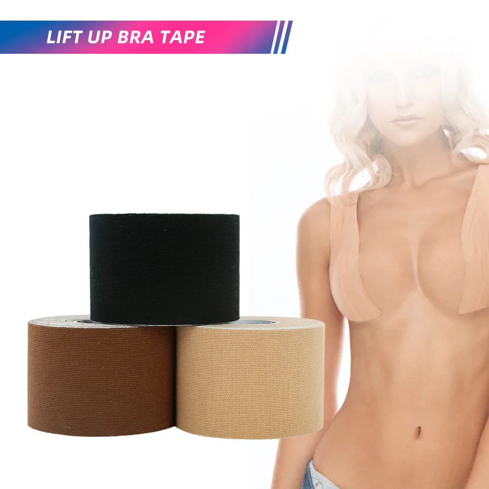 Cotton Invisible Bra Women Boob Tape Sticky Bra Lift Up Boob Tape 1 Roll