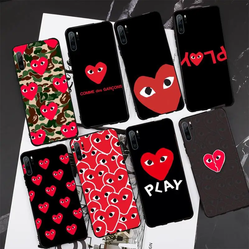 

PLAY Comme des Garcons Heart Phone Case for Huawei P40 P30 P20 P10 P9 P8 pro lite Plus P SMART 2019 P9 lite Fundas cover