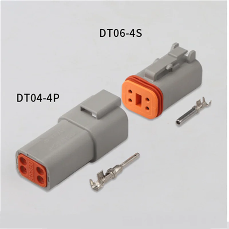 

100 sets Kit Deutsch DT 4 Pin Waterproof Electrical Wire Connector plug Kit 22-16AWG DT06-4S DT04-4P