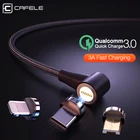 Магнитный кабель Micro USB Cafele QC 3,0 для iPhone, зарядный кабель USB Type-C для зарядки Huawei Xiaomi 9 Samsung