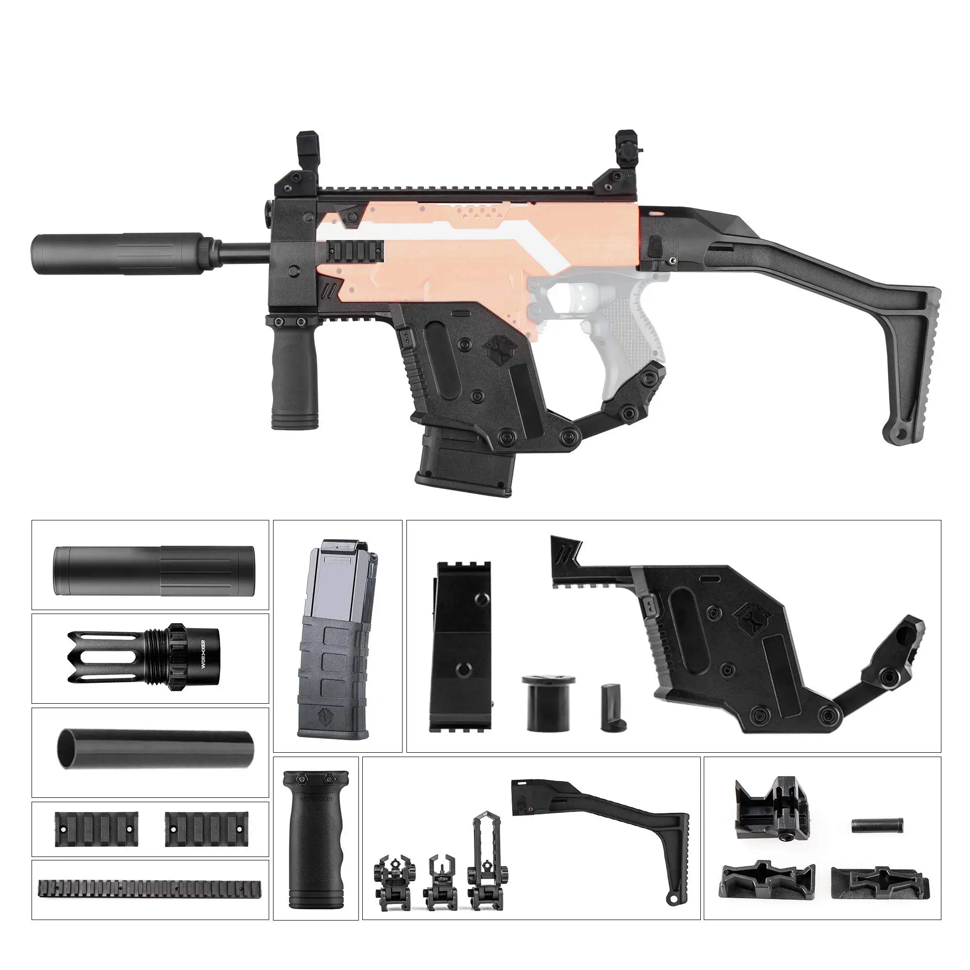 Набор модов JGCWorker для Nerf N-Strike Elite Stryfe Kriss Vetor обновленная модель (STF-W004-1) |