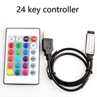 5V 12V 24 V USB светодиодный RGB пульт дистанционного управления 5 в возрасте от 12 до 24 вольт USB светодиодный RGB полосы светильник пульт дистанционного управления Беспроводной с 24-мя клавишами диммер
