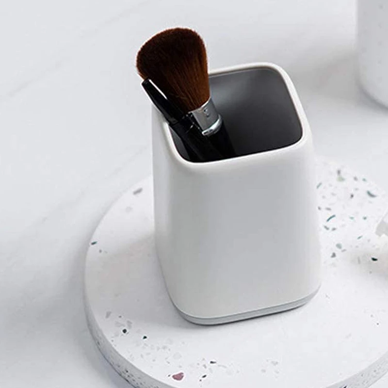 

2 Pack Desk Pen Holder, Pen Cup Makeup Brush Holder, Desktop Organizer Pencil Holder for Desk, Office Supplies