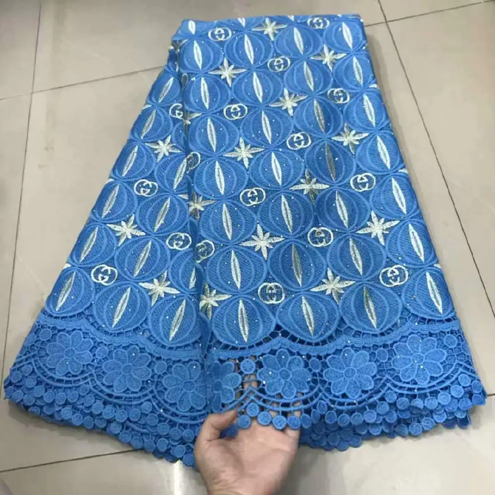 As Pictures 15 Upmarket дизайн африканская кружевная вышивка гипюр кружевная отделка африканская кружевная ткань с высоким качеством для нигерийских вечерние платья - Цвет: As Pictures 15