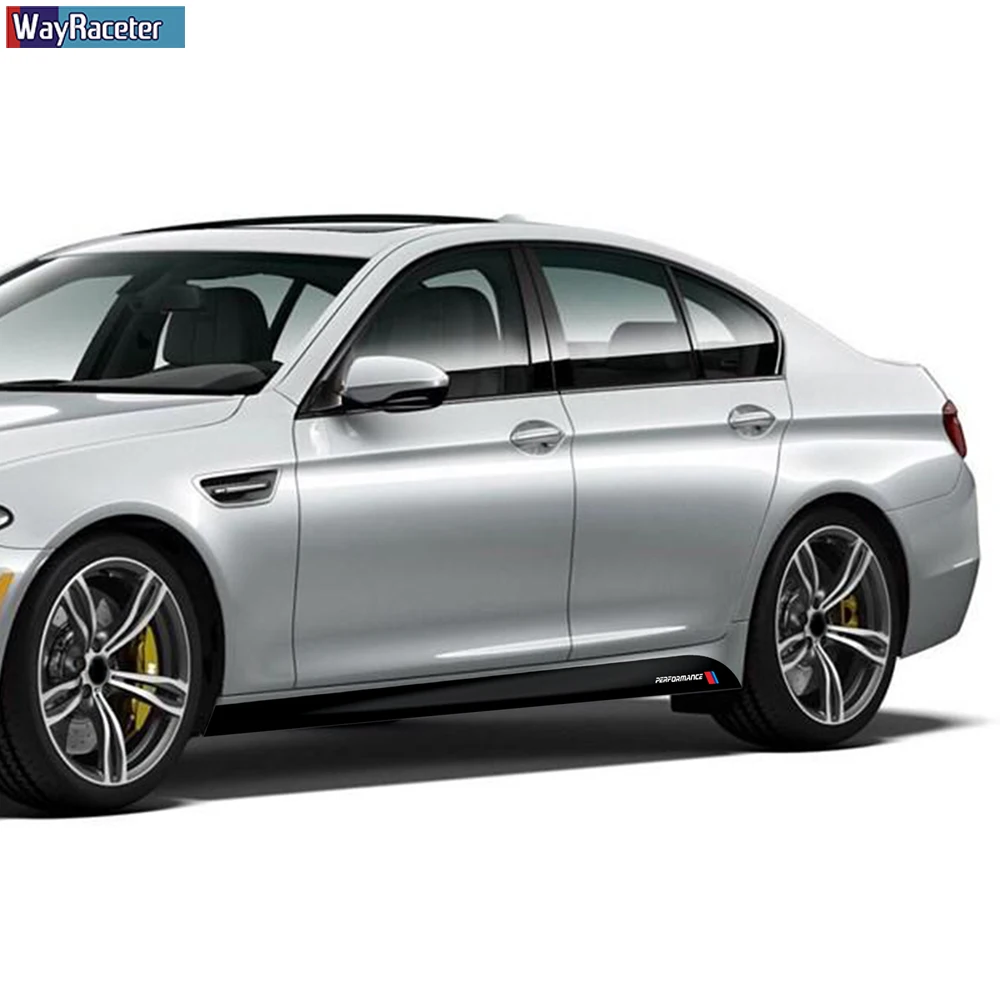 2 шт. Виниловая наклейка на дверь автомобиля боковые полоски юбка стикер для BMW M5