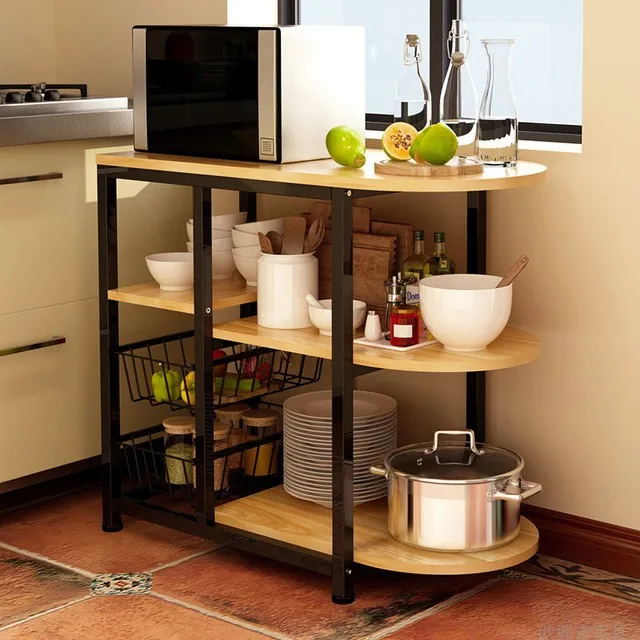 Kitchen shelf floor storage rack home multi-layer microwave oven seasoning multi-purpose | Дом и сад