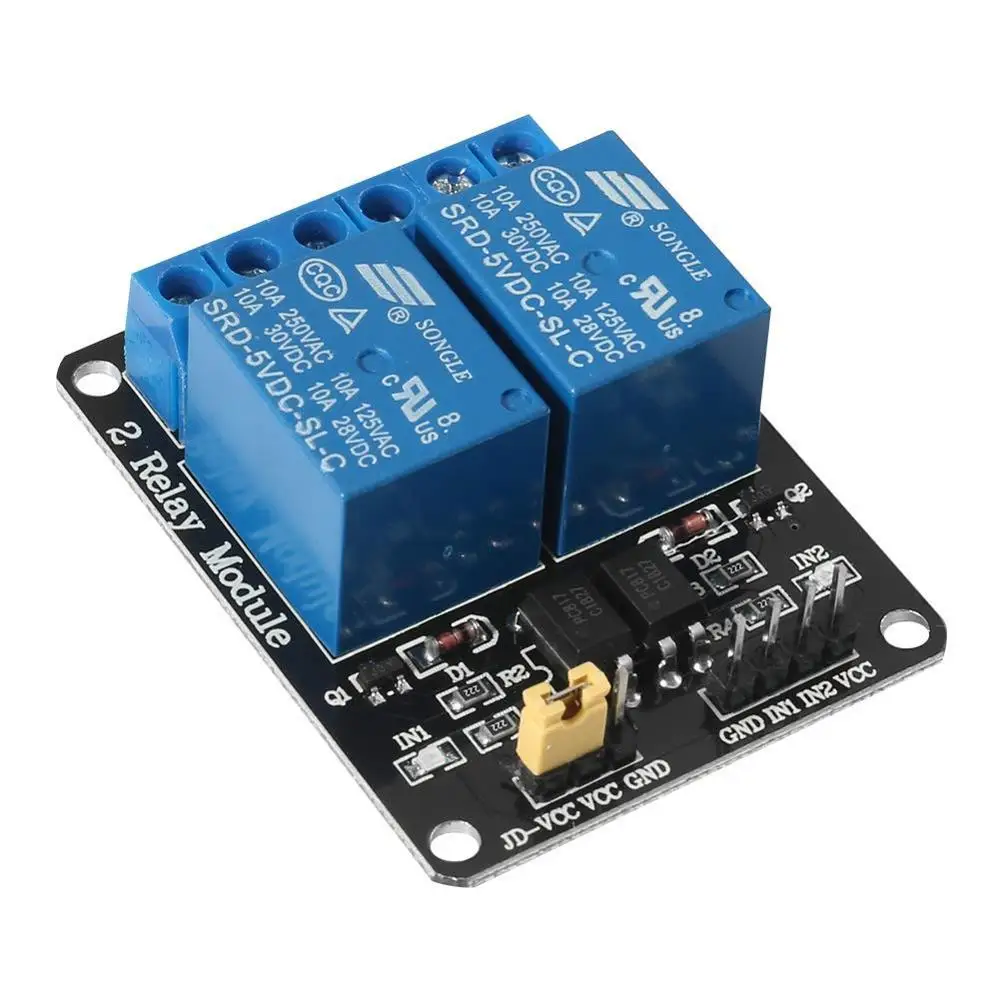 2 канальный релейный модуль постоянного тока 5 В для Arduino UNO R3 DSP ARM PIC AVR STM32 Raspberry Pi