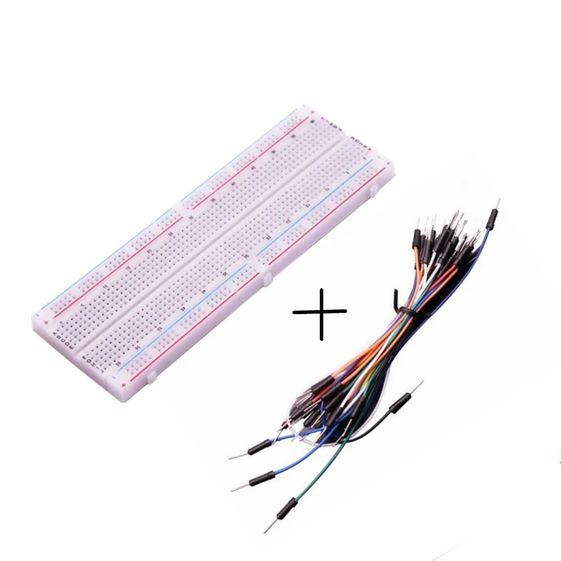 Breadboard 830 Point PCB Board MB-102 MB102 Test Development DIY kit with Flat Wire Cable for Arduino/ Micro:bit Jumper Cable