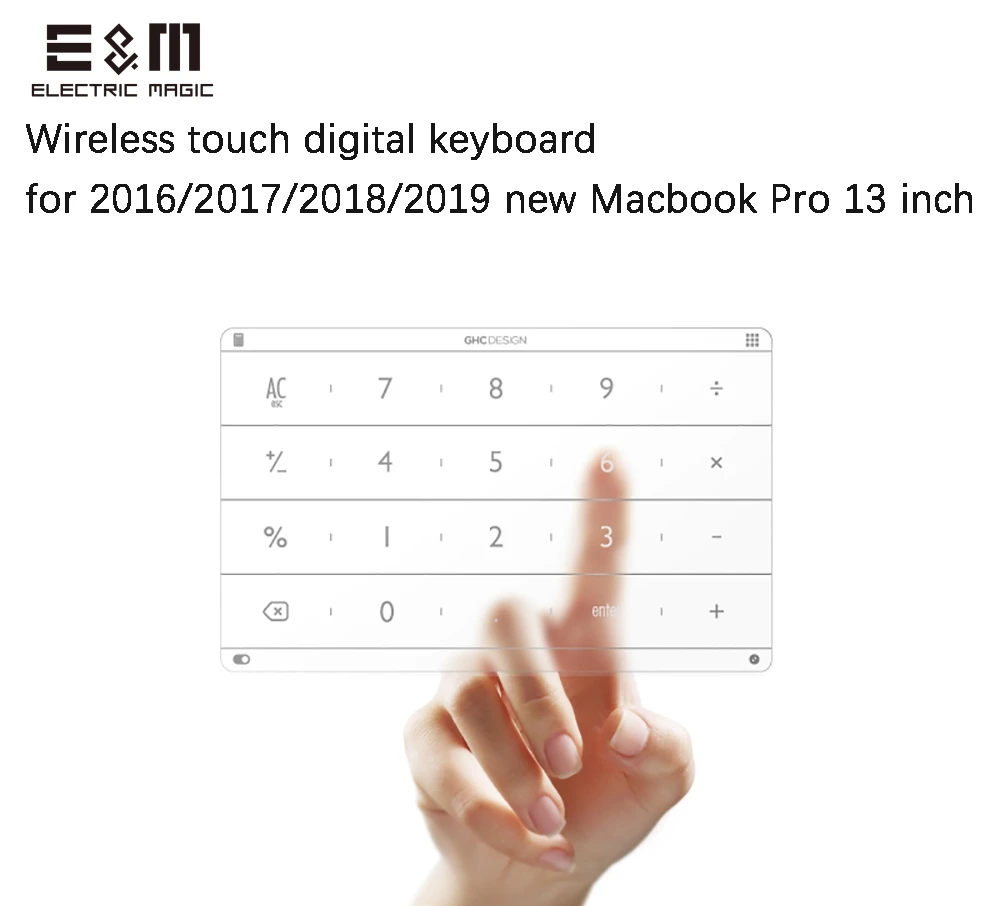 Ультратонкая Беспроводная интеллектуальная цифровая сенсорная клавиатура