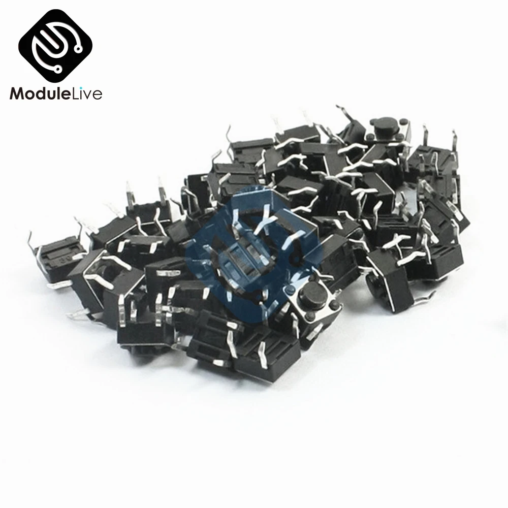 20 шт. Тактильный кнопочный переключатель тактный 6x6x4.3мм 4 контактный DIP