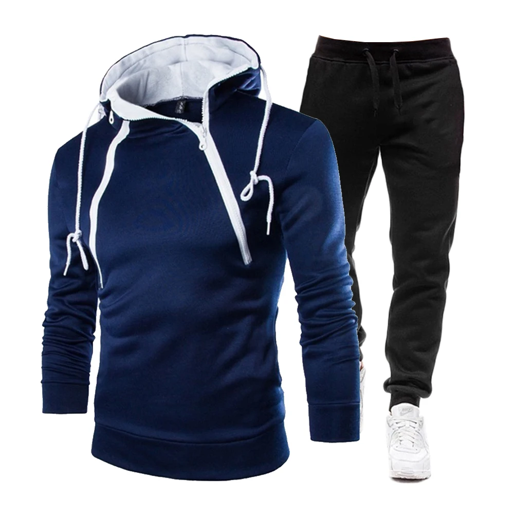 

Tracksuits Men 2 Piece Sets Casual Hoodie Tracksuit Men Sweatsuits+Pants Spring Autumn Jogging Suits chandals hombre