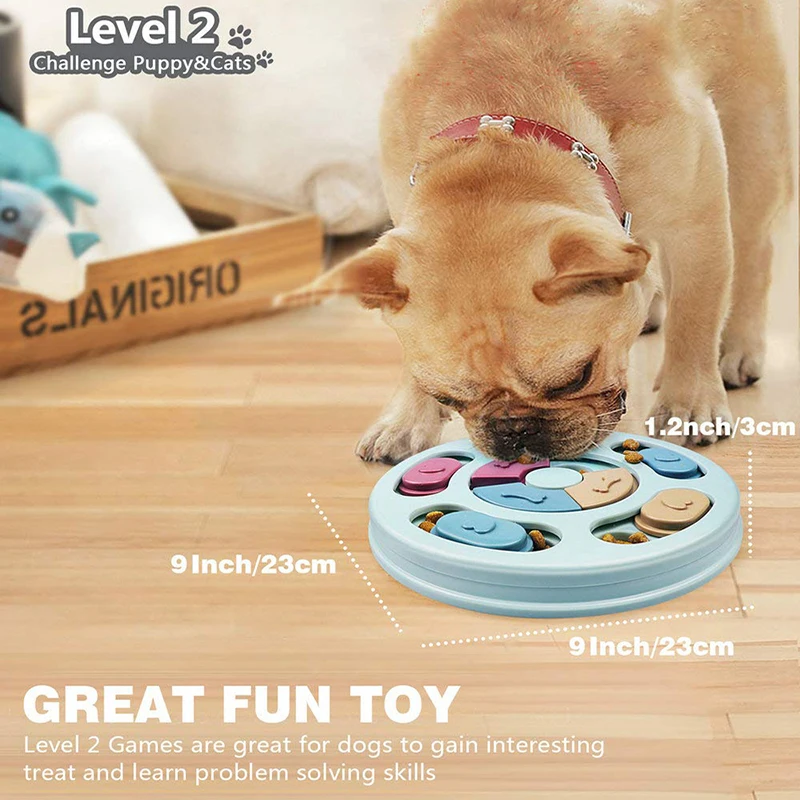 

Dog Puzzle Toys Slow Feeder Interactive Increase Puppy IQ Food Dispenser Slowly Eating NonSlip Bowl Pet Cat Dogs Training Game