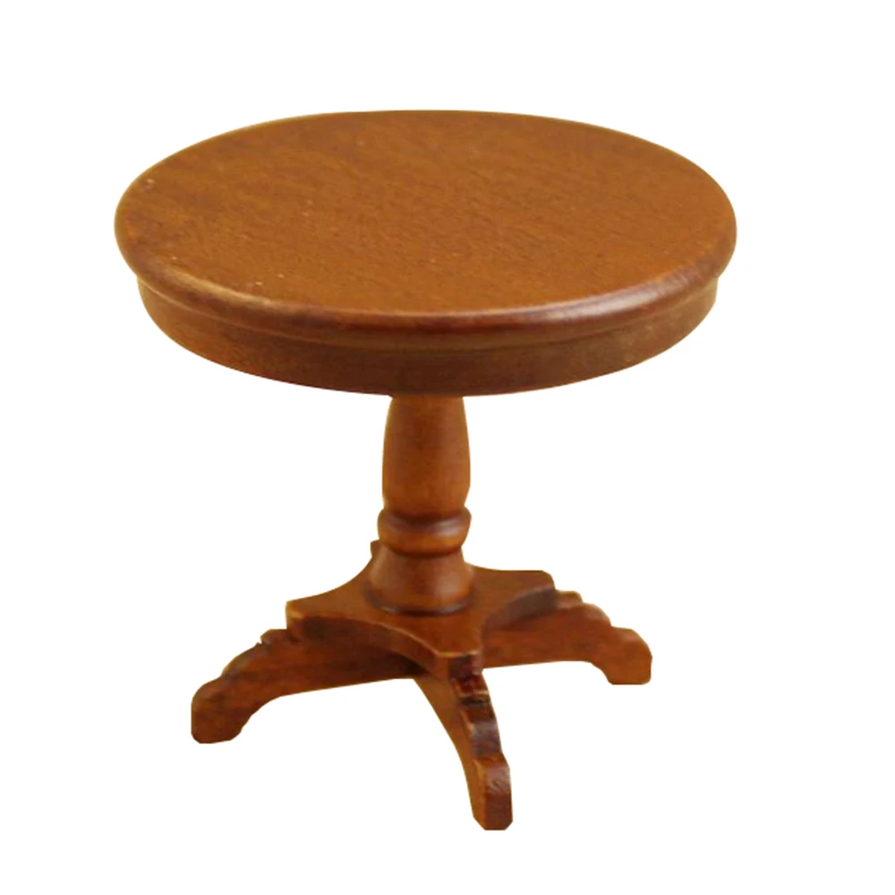 Деревянная мебель для кукольного домика миниатюрный круглый стол кухня