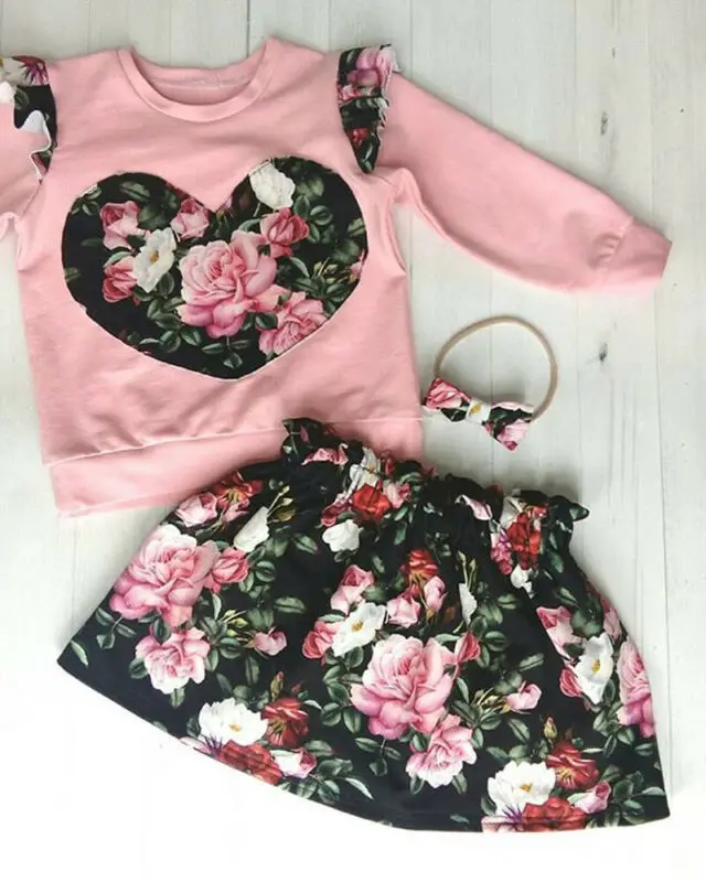 2 шт. детская юбка-пачка с длинным рукавом в форме сердца | Мать и ребенок