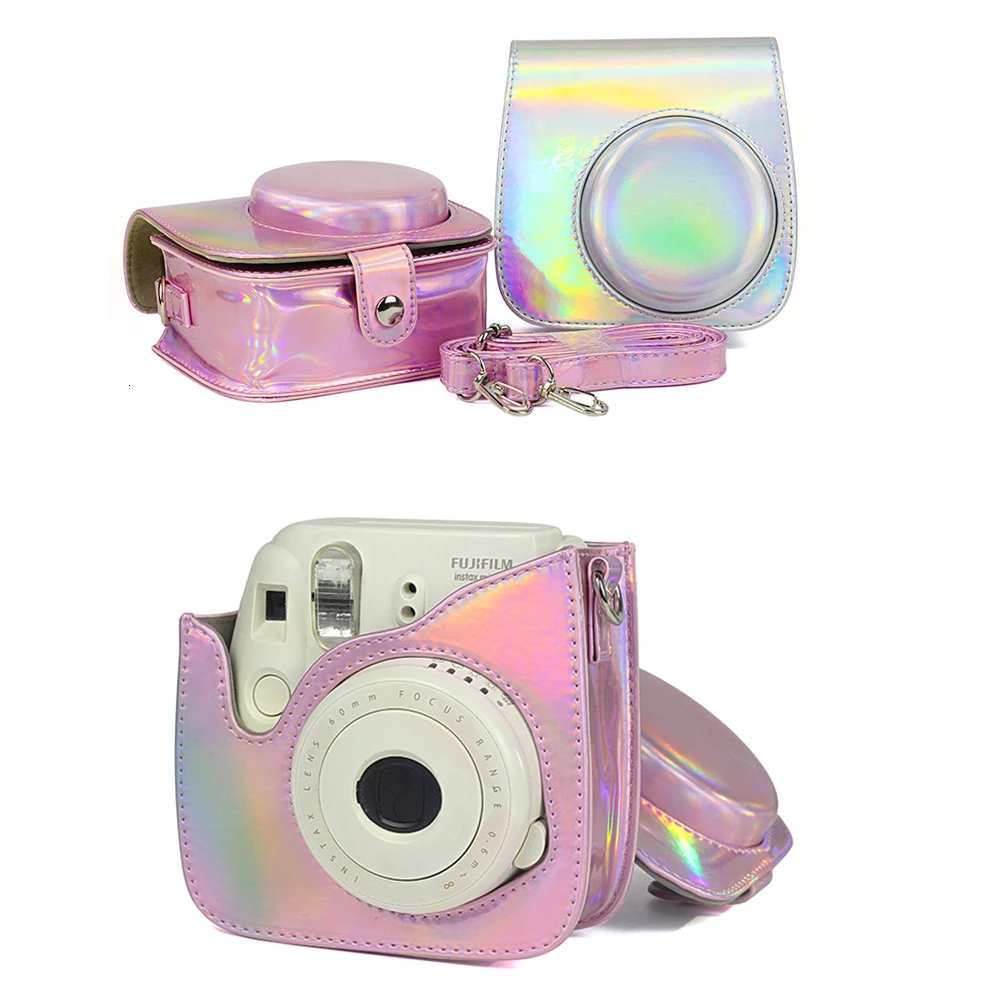 Чехол для камеры Fuji Fujifilm Instax Polaroid Mini 8 + 9 яркий защитный чехол порошкового цвета