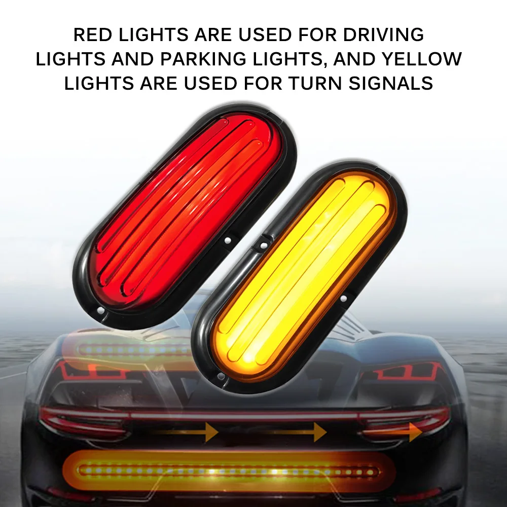 

sell well Automobile Tail Light 74LED Stop Lamp Red Yellow Color Strobe Flashing Light durable For Vehicle Trucks Touring Car