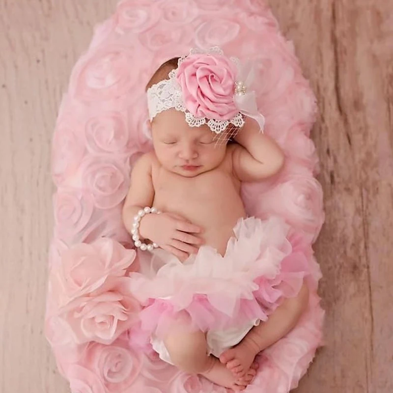 Милая повязка на голову с цветком Детские аксессуары для волос из кружева