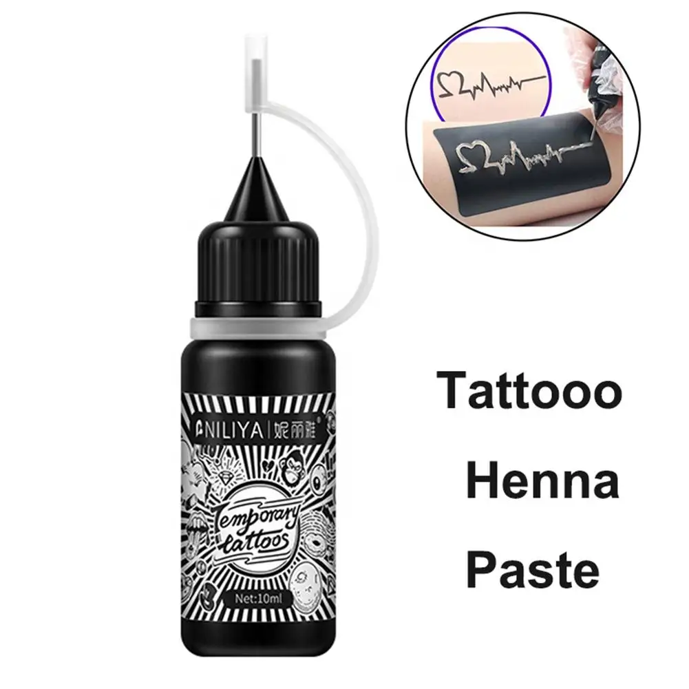 

10ml Professional Semipermanent Henna Tattoo Ink Paste Cones Organic Juice Ink Mehendi Body Art Paint Cream Tattoo Supply Tool
