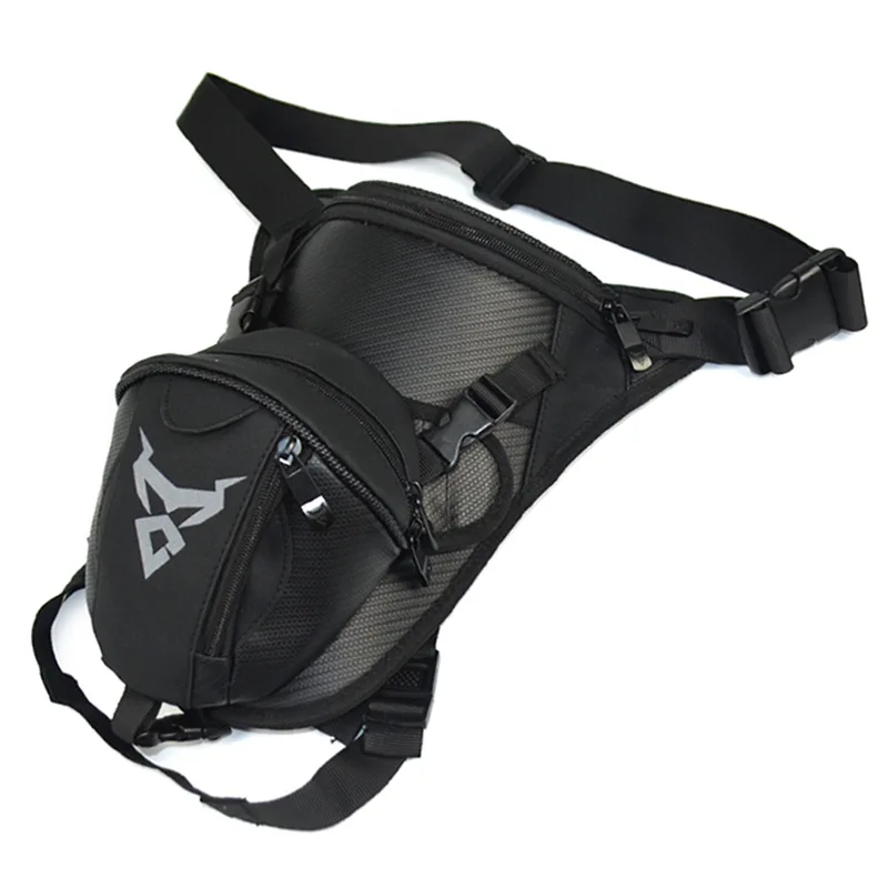 White Black Высокое Качество Микрофибра Rider Leg Fanny сумка Треккинговая Мужская мотоциклетная штурмовая бум дорожная Военная Мужская Хип поясная сумка - Цвет: White Black