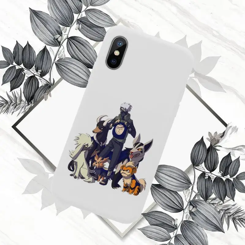 

Anruto Kakashi Phone Case White Candy Color for iPhone 11 12 mini pro XS MAX 8 7 6 6S Plus X SE 2020 XR