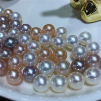meibapj 100 natural 3 11mm 3 colors round shape loose pearl beads with hole jewelry making for diy ring earrings pendant