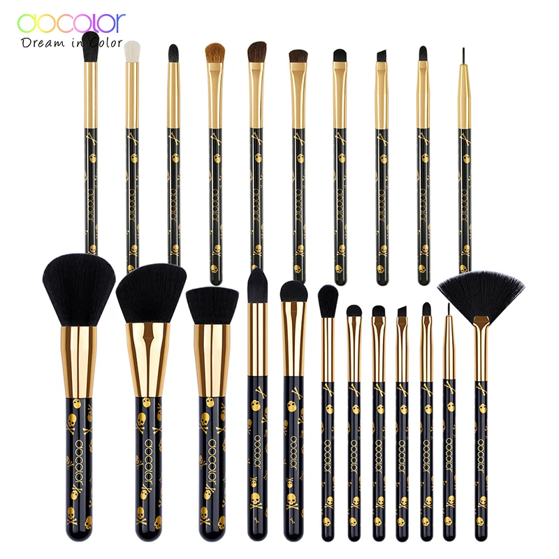 Набор кистей для макияжа Docolor Pro 12 шт. набор + 10 глаз пудра контур тени век кисти