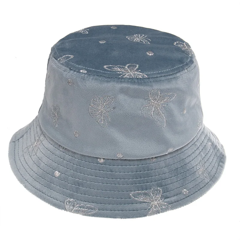 

2021 autumn and winter new ok gold velvet warm bucket fisherman hat 1742