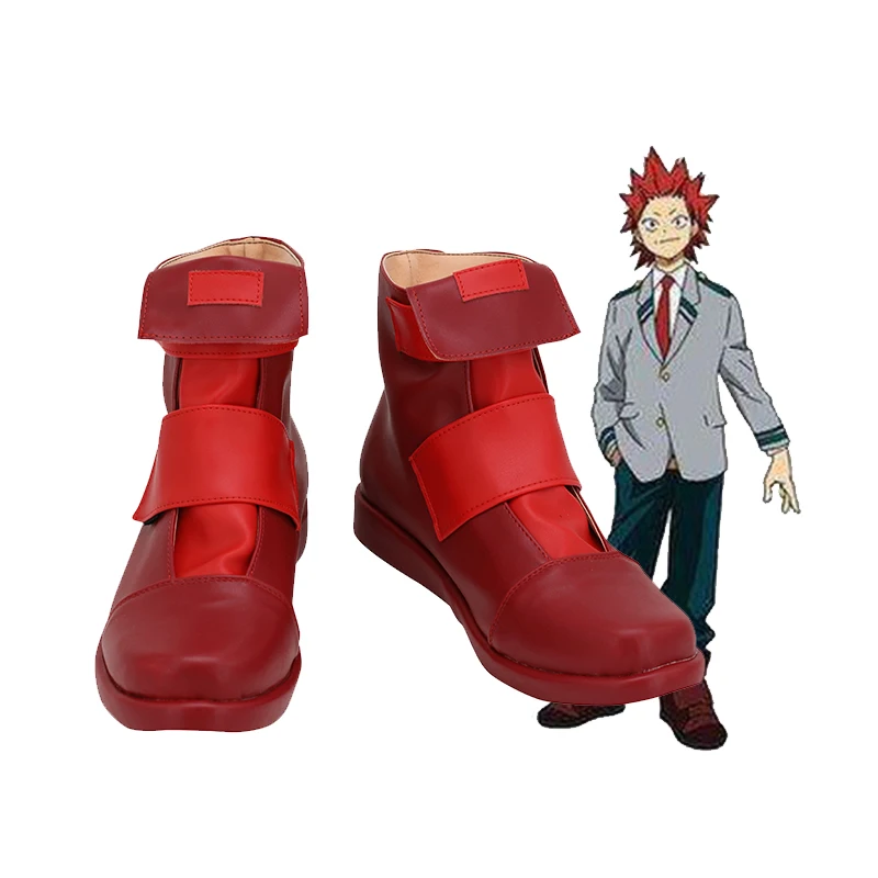 

My Hero Academia Boku no Hero Akademia Cosplay Kirishima Eijiro Cosplay PU Shoes Boots Custom Made Any Size