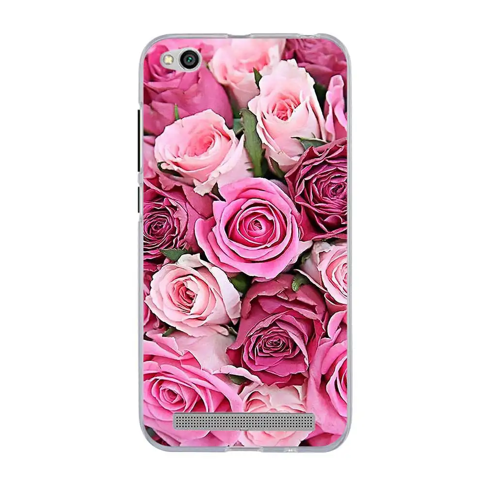 Phone Case For Xiaomi Redmi 5A Cover Silicone Soft TPU Cases Xiomi 5 A Redmi5a Cute Anime Cat Flower Bumper | Мобильные телефоны и