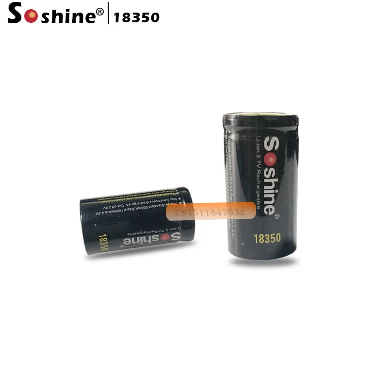 4PCS Soshine 18350 battery 1000mAh 3.7V Li-ion Rechargeable Battery with protective storage box | Электроника