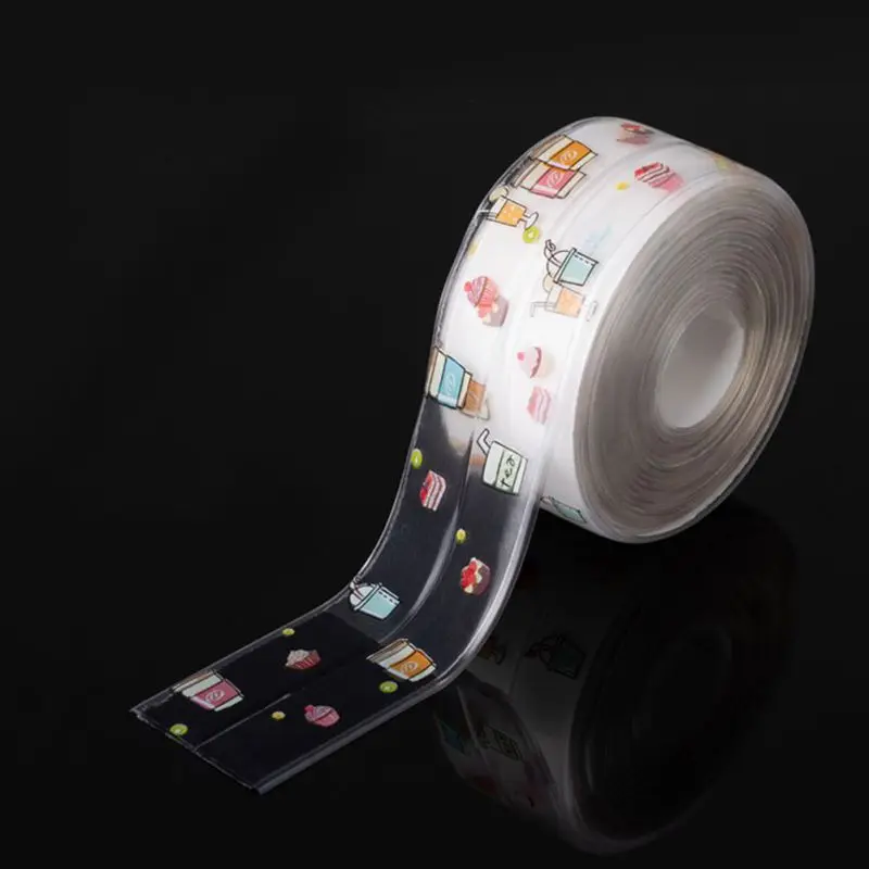 

Kitchen Sink Waterproof Strip Caulk Strip PVC Self-Adhesive Waterproof Sealing Tape Floor Wall Edge Protector#8