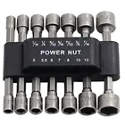 14 шт.компл. инструмент для гаечного ключа из стали 40CR Пневматический воздушный Втулка с шестигранной ручкой сверла инструменты аксессуары