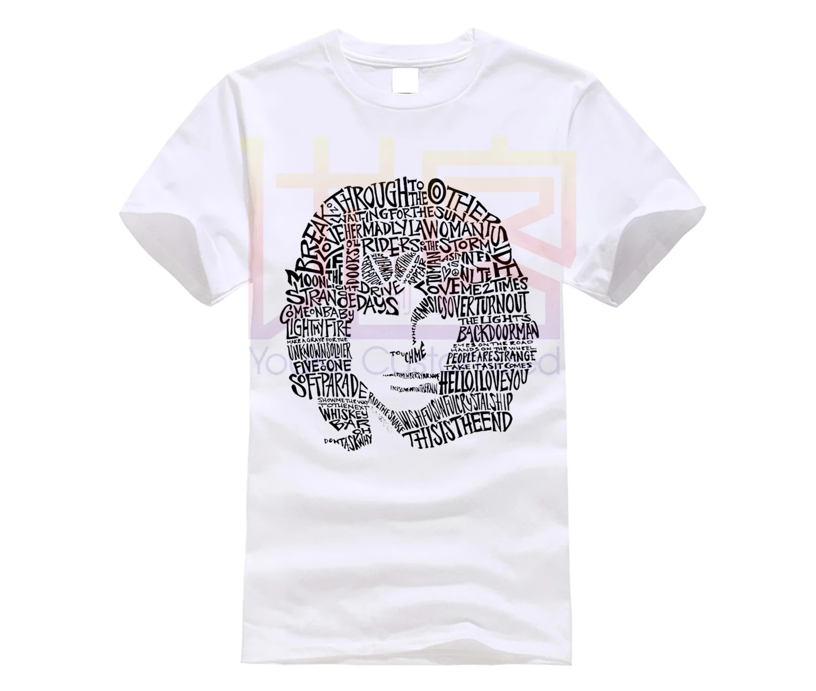 2018 модная летняя Горячая Распродажа Jim Morrison The Doors лирика Силуэт Унисекс Мужская
