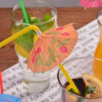 30 pcs cocktail umbrella drinking straws restaurant catering pub bar club party supplies multicolor
