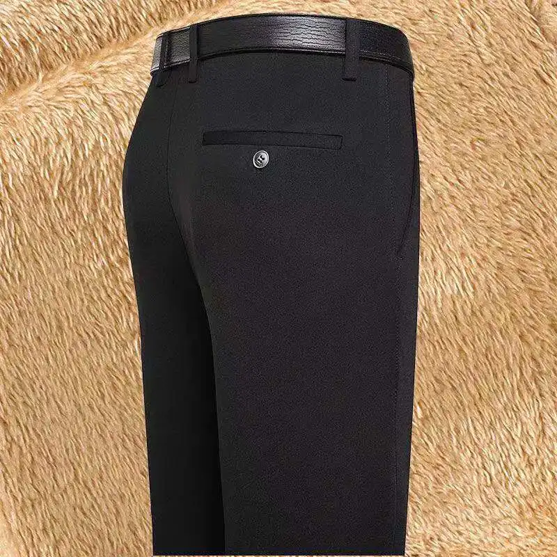 

Casual Trousers for Men Business Office Work Mens Dress Pants Stretch Trousers High Waist Plus-size Formal Suit Pants Black Gray
