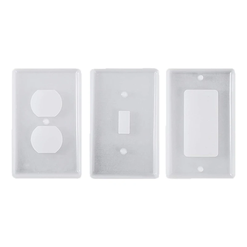 

Light Switch Cover Resin Mold, Socket Panel Crystal Mold,Tackle Outlet Wall Plate Silicone Mold For DIY Jewelry Craft