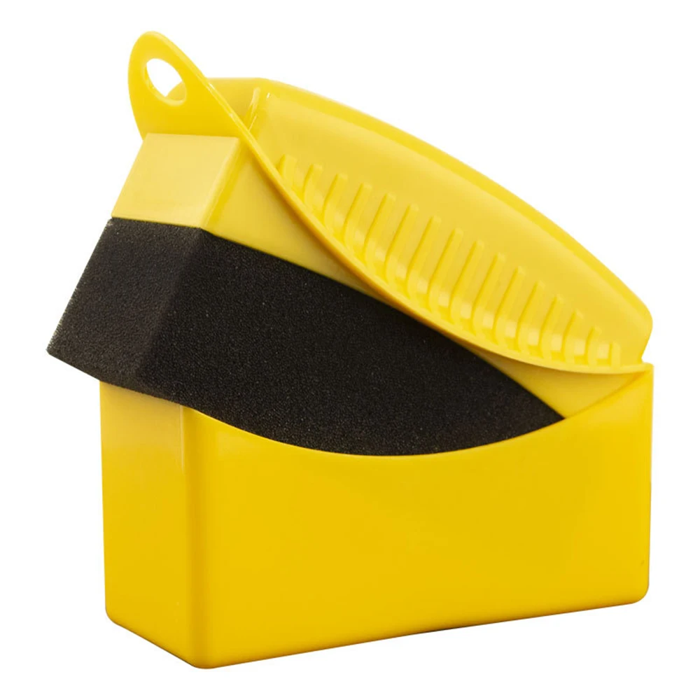

1PCS Sponge Brush​ Brush(With Lid) Car Cleaning Sponge Tire Waxing High Quality
