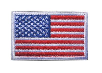 United States Flag W Америка Флаги стран Мексика пуерто-Рико Аргентина Соединенные Штаты, Канада Бразилия El Salvador вышитые нашивки значки оптом - Цвет: United States Flag W