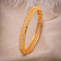1pcslot dubai bangles for women indian bangles africa jewelry gold color bangle bracelet ethiopian wedding bridal jewelry