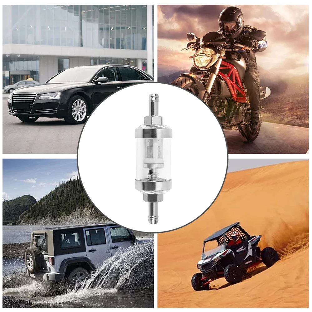 Универсальный Топливный фильтр 8 мм для мотоциклов бензиновый встроенный