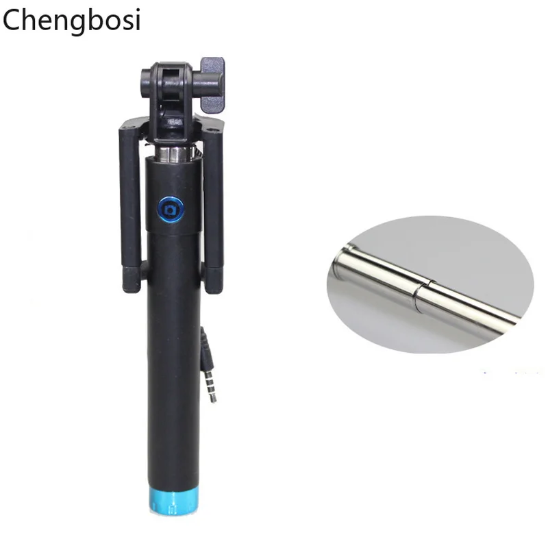 Mini Selfie Stick Selfy Handheld Extended WIRED Monopod Portrait Taker Video Recorder UNIVERSAL FIT with IOS Android Smartphones |