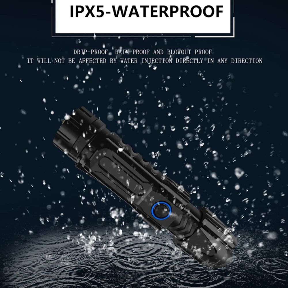 Супер Мощный тактический фонарик XHP90.2 водонепроницаемый масштабифонарь емый