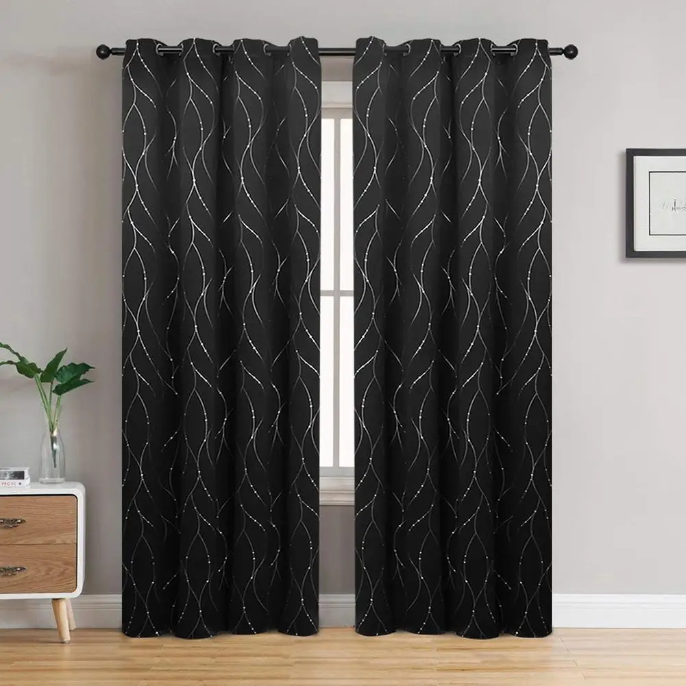 

Fashion Meteor Window Blackout Curtain Living Room Bedroom Drape Home Decor