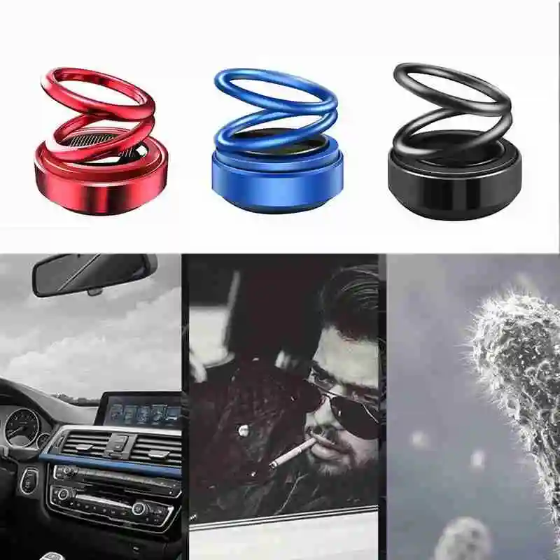 

Car Air Freshener Solar Fragrance Auto ABS Rotation Air Auto Aromatherapy Flavoring Car Accessories Interior 3 Color Can Choose