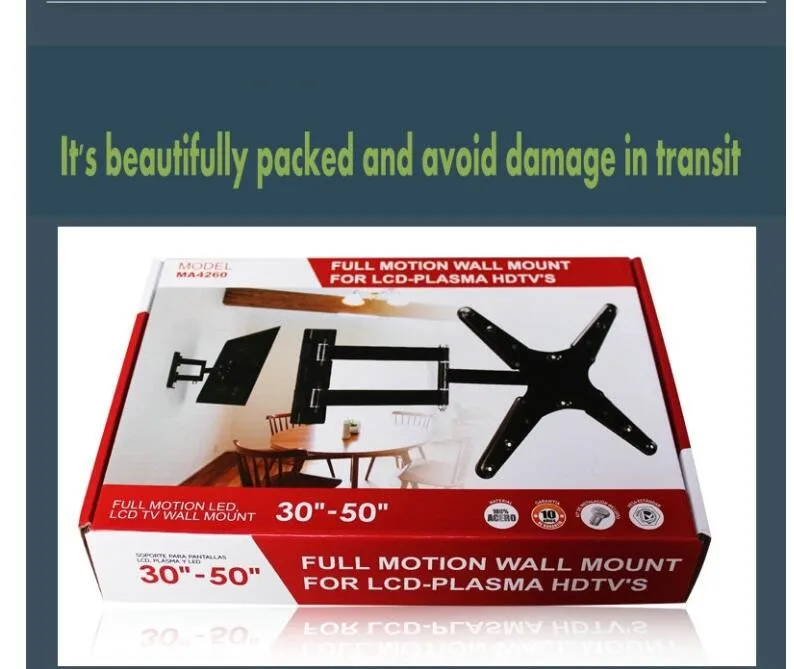 180 градусов поворотный полный вращающийся ТВ настенное крепление ЖК-дисплей