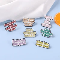 multicolor post it notes encourage convenient sticker enamel pin text quotes badge lapel brooches bag gift jewelry drop shipping