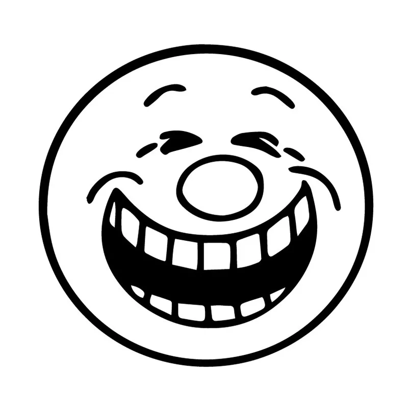 

15.3X14.7CM Большой смайлик выражение окна хвост декоративный автомобильный стикер виниловые наклейки